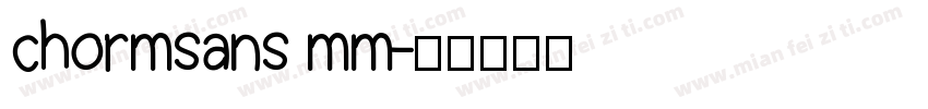 chormsans mm字体转换